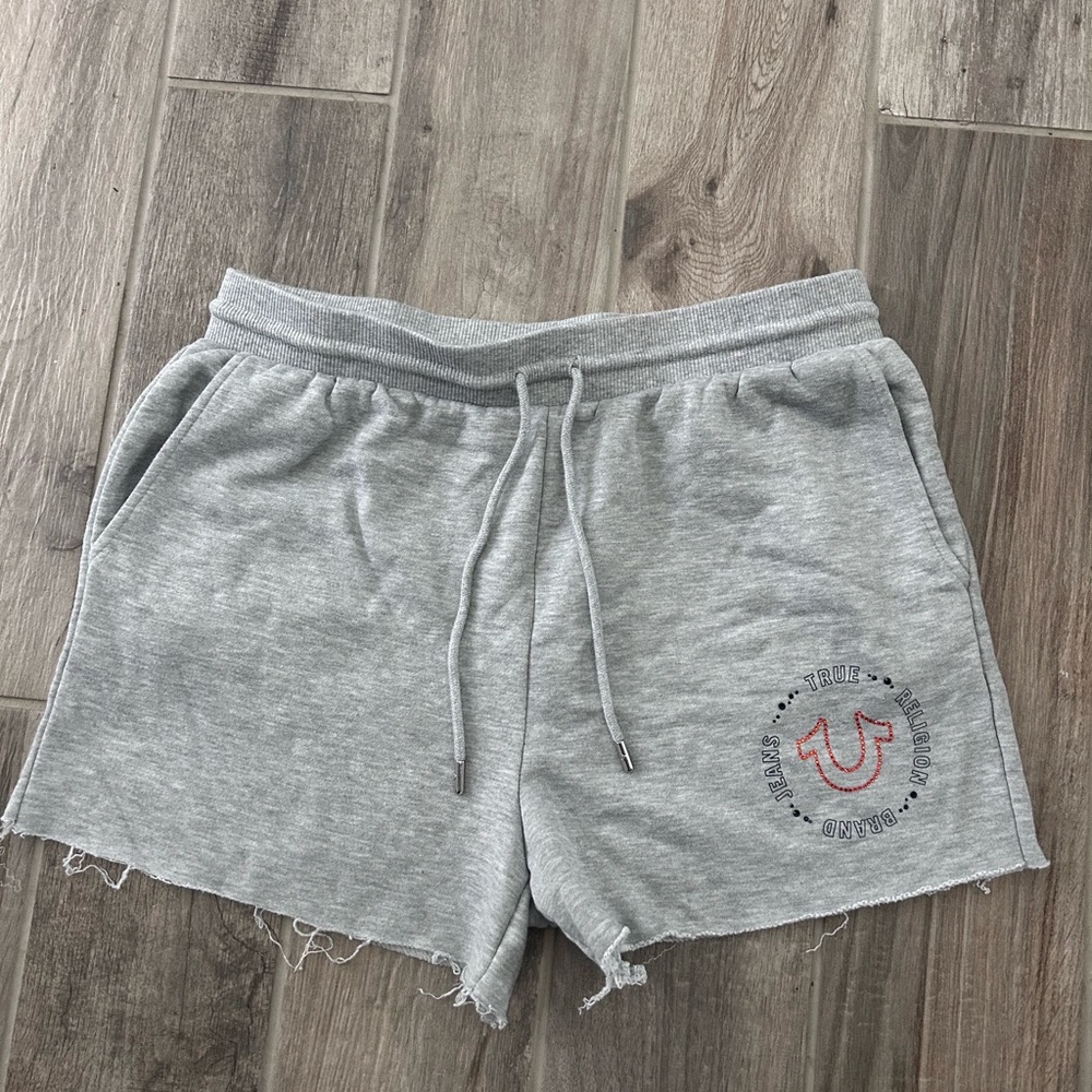 True Religion Gray Shorts with Elastic Waistband
